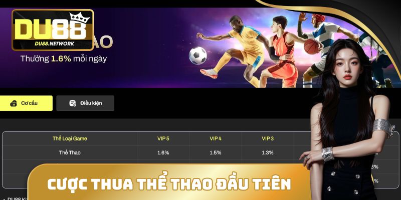 4 Khuyến Mãi Hot Nhất Tại DU88 Đang Làm Mưa Làm Gió 2 Chương trình cược thua đầu tiên chỉ áp dụng cho thể thao